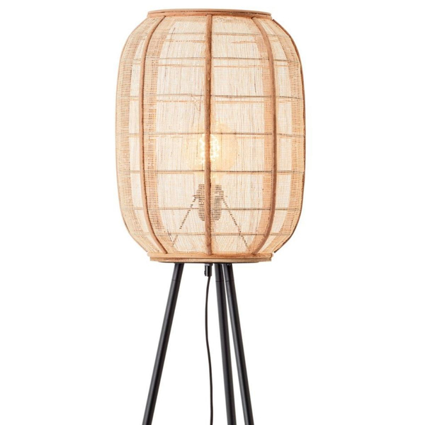 Lampa stojąca na trójnogu Tanah 93136/76 boho beż czarna