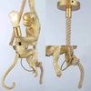 Wisząca lampa małpka Monkey ABR-KAR-G Abruzzo lina dekoracyjna złota