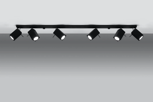 Regulowana LAMPA sufitowa SL.0460 metalowa OPRAWA reflektorki spot czarny