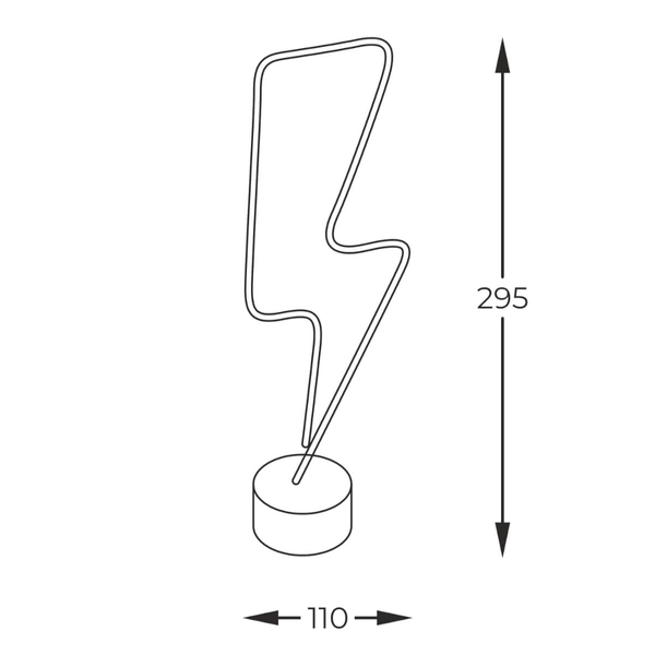 Lampka LED stolikowa Neon FM-NB28 Zumaline lighting czerwona biała