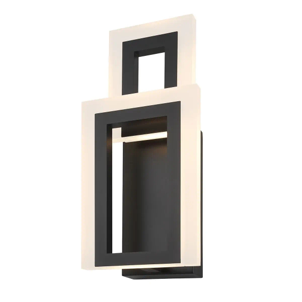 Ścienny kinkiet prostokątny Inizio QN-INIZIO-1W-BK LED 20W 3000K czarny