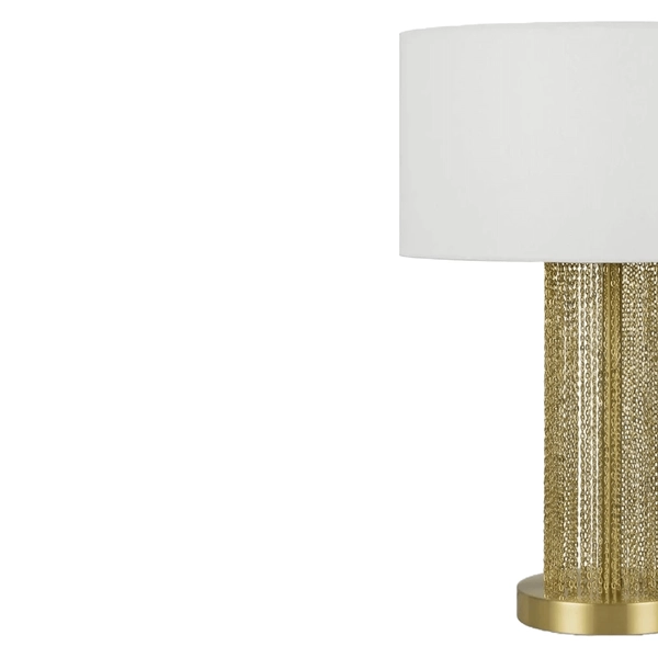 Lampa stołowa Impressive MOD151TL-01G do salonu biała złota