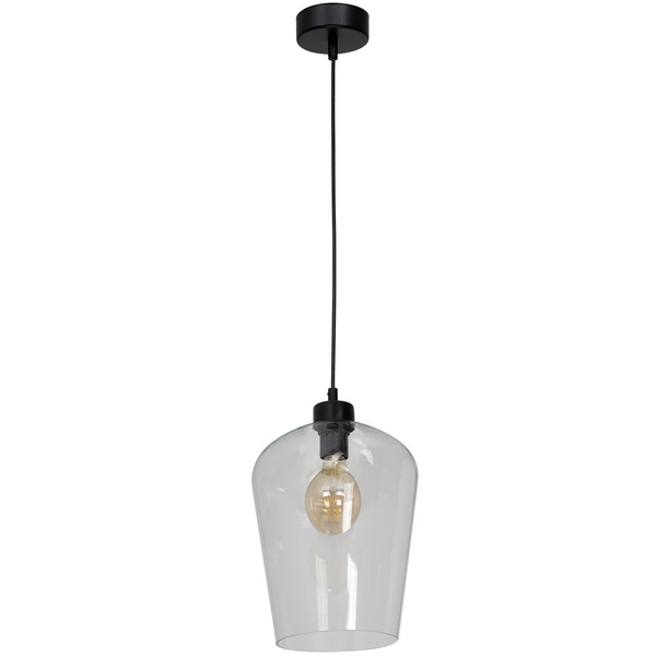 Lampa wisząca SANTIAGO MLP6605 szklana skandynawski czarny przezroczysty