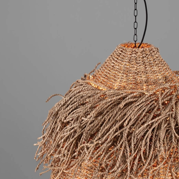 Zwisająca pleciona lampa JACINTO LE44520 boho ekologiczna naturalna