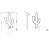 Stojąca lampka biurkowa Cactus R55220101 LED 1,8W  lampa kaktus zielony