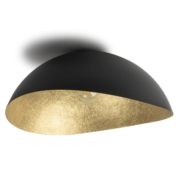 Kopułowa lampa sufitowa SOLARIS 40599 Sigma żywicowa czarna złota