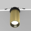 Podtynkowa lampa sufitowa Calipso C110CL-01-GU10-BS czarny mosiądz