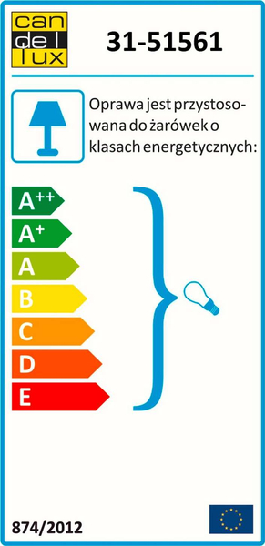 Szklana lampa wisząca CELIA 31-51561 zwis kropla łezka chrom
