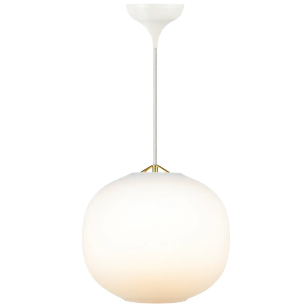 Zwisająca szklana lampa Navone 2220443001 kula szkło opalowe mosiądz