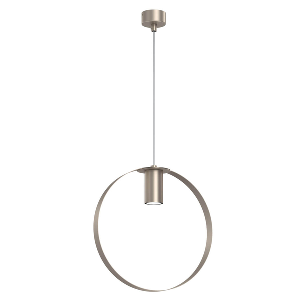 Pierścieniowa lampa wisząca ORTIGA 5152 Shilo okrągła platynowa