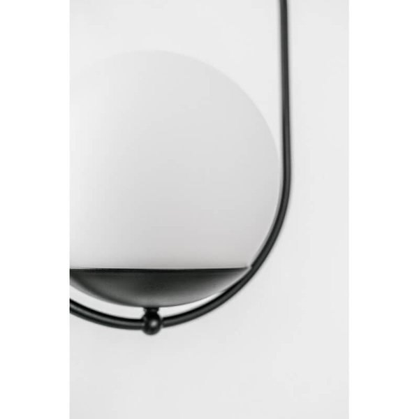 Łazienkowa lampa wisząca Koban KOB122PS0 szklana kula IP44 biała czarna