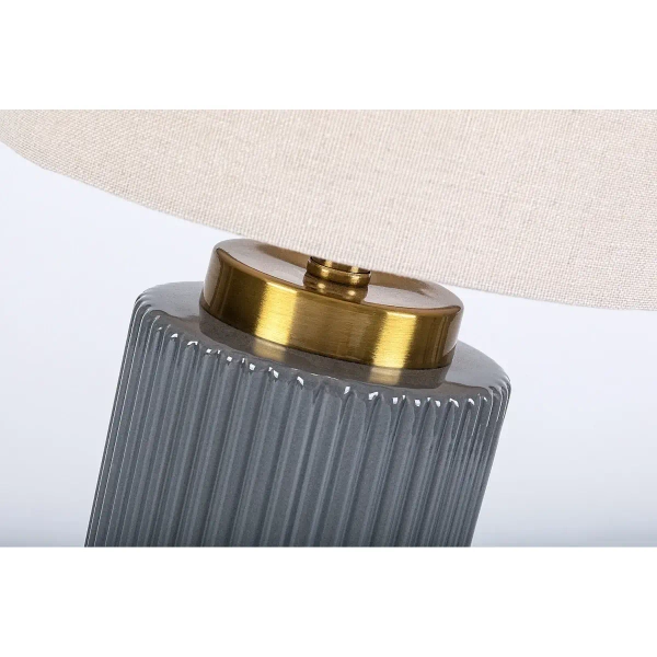 Nocna lampa stołowa Glovy 74045 tuba ceramiczna szary