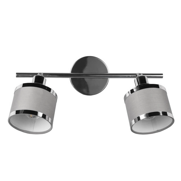 Materiałowa lampa sufitowa Arosa 812100206 do pokoju srebrna chrom