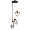 LAMPA wisząca MAELLE MDM-2591/3 BK Italux metalowa OPRAWA druciana hygge ZWIS kaskada geometryczna czarna