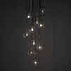 Lampa wisząca kaskadowa Nilos 5944 kule do kuchni przezroczysta złota