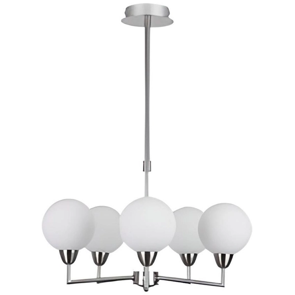Salonowa lampa wisząca Logos 35-05458 Candellux balls srebrna biała