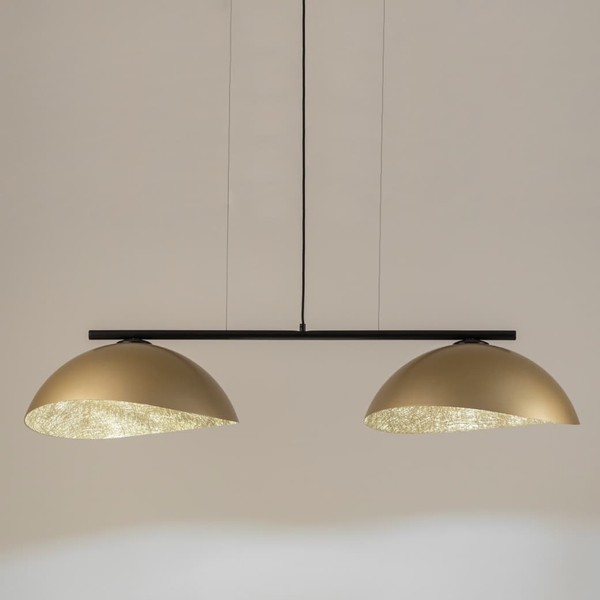 Glamour lampa do salonu wisząca Solar 40580 Sigma żywica czarna złota
