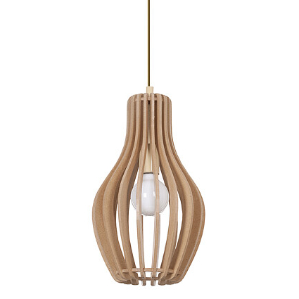 Wisząca lampa skandynawska Ika 4171 salonowa nad stół drewniana