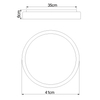 Nowoczesna LAMPA sufitowa SONNY 41586-18 Globo okrągły plafon LED 18W 3000K - 6000K z pilotem srebrny