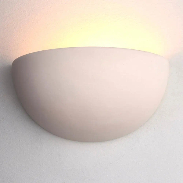 Ścienna lampa półokrągła Pride UG-WB-A ceramiczna biała