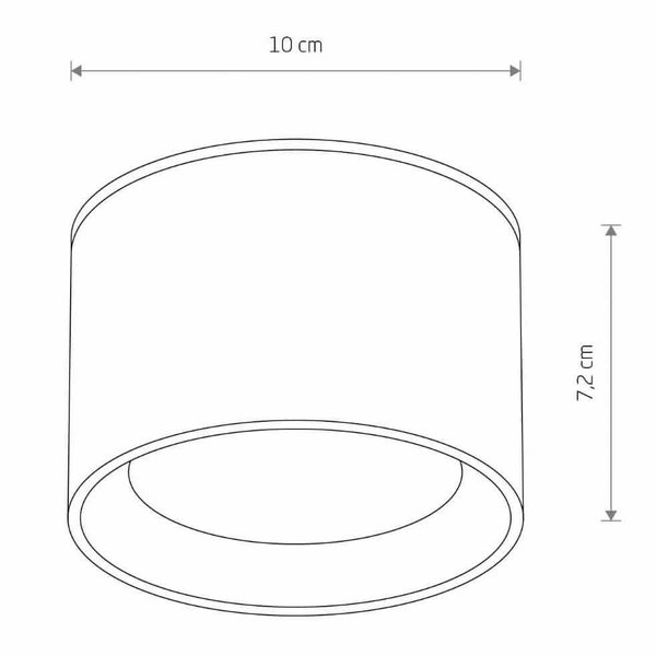 Lampa sufitowa punktowa Bol 10484 Nowodvorski IP54 tuba metalowa czarna