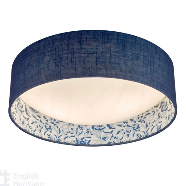 Owalna lampa sufitowa Down DOW5023-EH Dar Lighting motyw kwiatowy koło niebieska