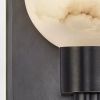 Alabastrowa lampa ścienna Lucian QN-LUCIAN1-UBZ-AR do jadalni czarny