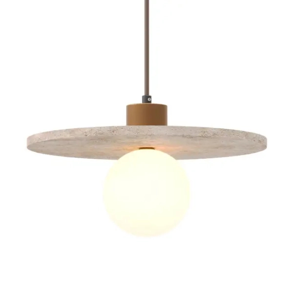 Lampa zwisająca do jadalni Lando P0650 nad stół kula kamień