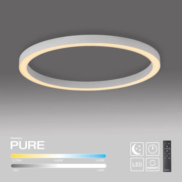 Sufitowa lampa sterowana pilotem PURE LINES biała 6306-16 1xLED 42W 2200-5500K CCT