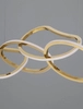 Designerska lampa wisząca CELAYA LE42760 rings LED 50W 3000K złota