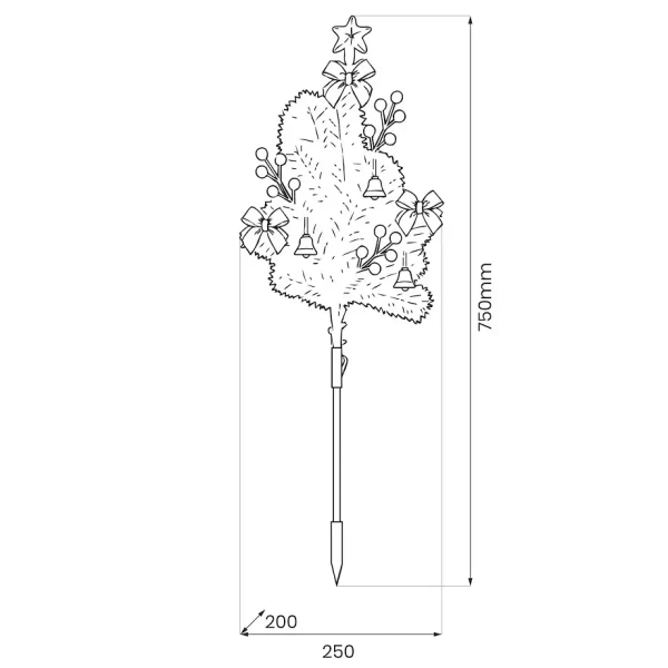 Ogrodowa choinka dekoracyjna ML2407 LED 1W wtykowa IP44 zielona