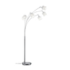 Lampa podłogowa z abażurkami IKERIS DL501-46330 srebrny biały