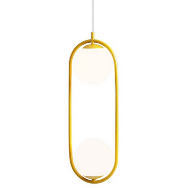 Szklana lampa wisząca Riva 1086H14 zwis loftowa żółta