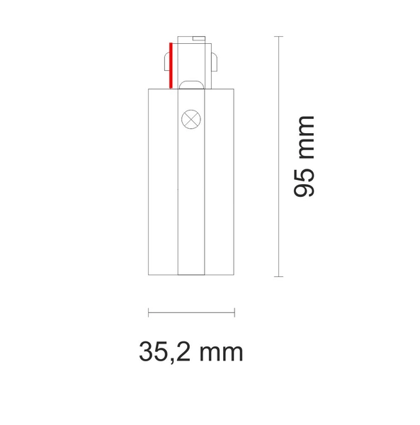 Prawy zasilacz do szynoprzewodu 8108 Shilo 3-fazowego biały
