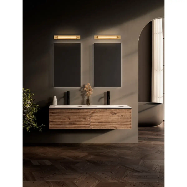 Naścienna lampa łazienkowa FELORNA LE45688 LED 13W 3000K IP44 złota