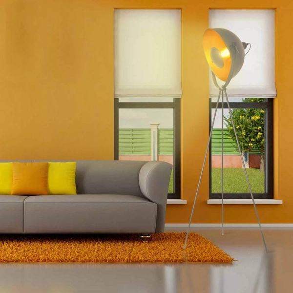 Lampa podłogowa stojąca Versali ABR-LPV-G Abruzzo do sypialni złota szara