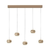 Sterowana pilotem lampa wisząca PURE FALLING RINGS brąz chrom 2504-97 5x8W 2200-5000K CCT