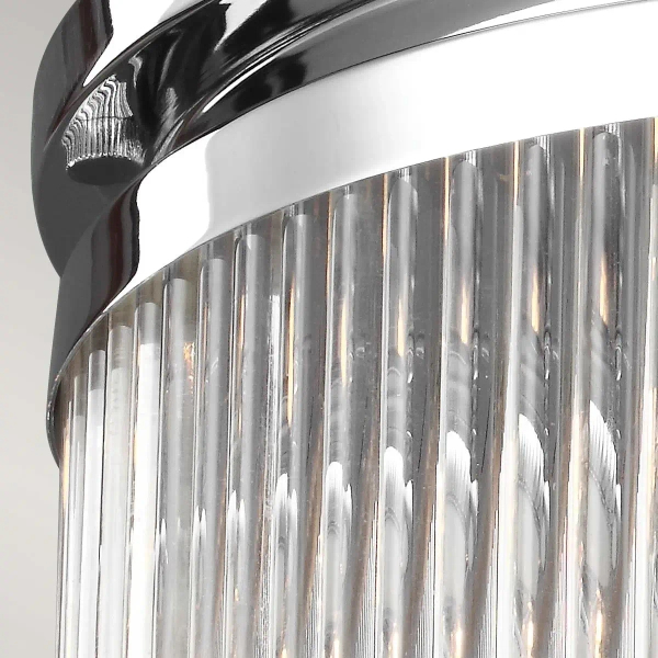 LAMPA sufitowa FE-PAULSON-F-S Elstead FEISS plafon OPRAWA metalowa okrągła IP44 polerowany chrom przezroczysta