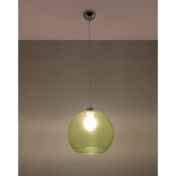Szklana kopuła wisząca SL.0254 zielona lampa do jadalni