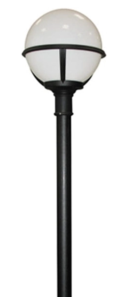 Lampa stojąca ogrodowa GLENBEIGH-POST Elstead świetlna okrągła kula czarna biała