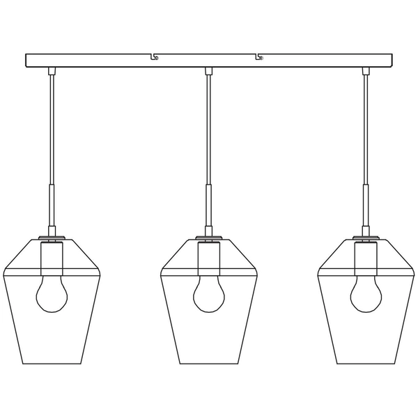 LAMPA wisząca RETRO 107132 Markslojd metalowa OPRAWA listwa ZWIS szklany przydymiony
