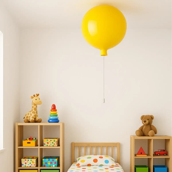 Dekoracyjna lampa wisząca Baloon LWBAL-Z dziecięca żółta