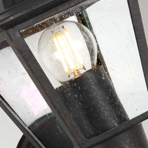 Elewacyjna lampa do ogrodu Highnam GZH-HN1 IP44 metalowa brązowa