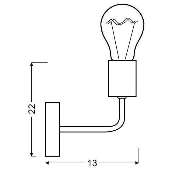 Loftowa lampa ścienna SPILL 21-56528 kinkiet żarówka bulb czarna