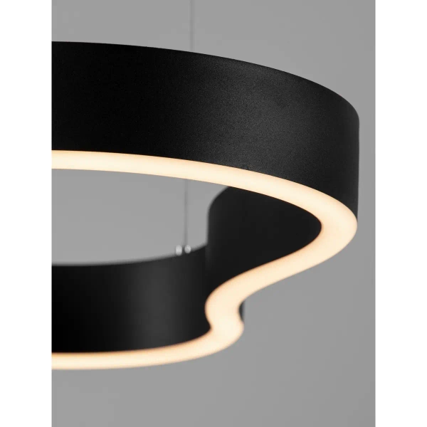 Ringowa wisząca lampa VELBANO LE45415 LED 52W 3000K czarna