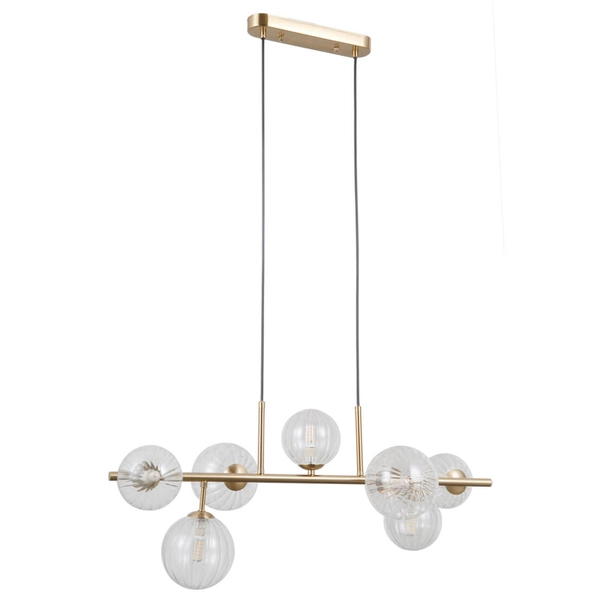 Molekułowa lampa wisząca Toledo PND-40717-7-HBR złoty przezroczysty