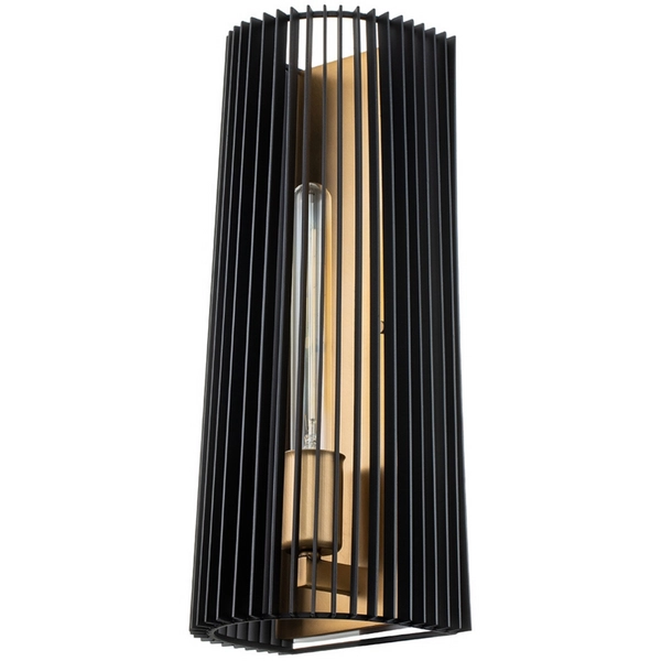 Kinkiet ścienny QN-LINARA1-BK dekoracyjny czarny mosiądz