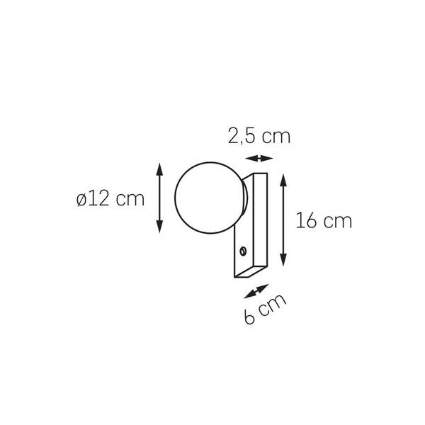 Loftowa lampa ścienna GIGI 50905105 okrągły kinkiet biały mosiądz