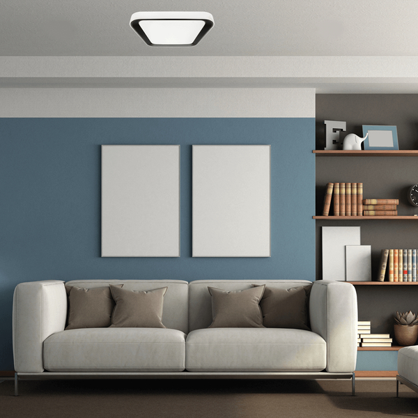 Natynkowa lampa salonowa Quadro LED 38W 3000-6000K biała czarna