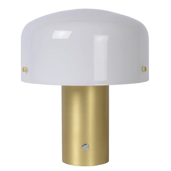Lampka na stolik TIMON 05539/01/02 Lucide grzyb szklana złota biała